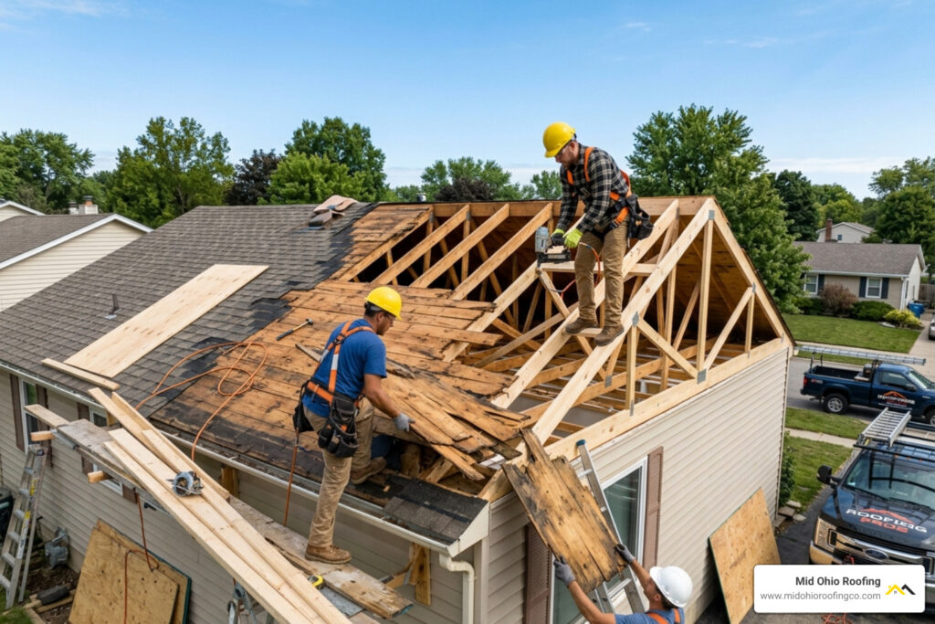 cost to replace entire roof structure