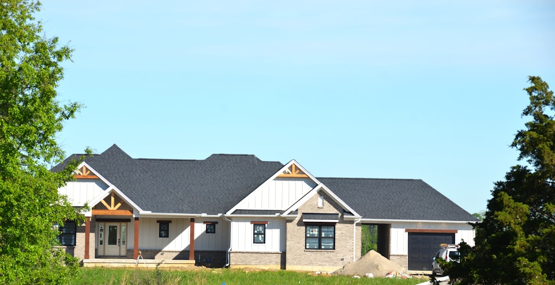 asphalt shingles on a modern home